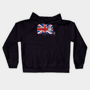 UK Flag Caravan Camping Summer Holiday Kids Hoodie